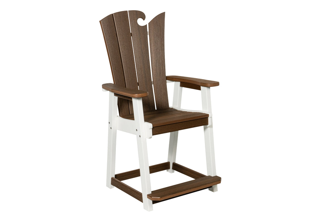 Amish-Made OceanWavz Collection Counter-Height Poly Dining Chairs