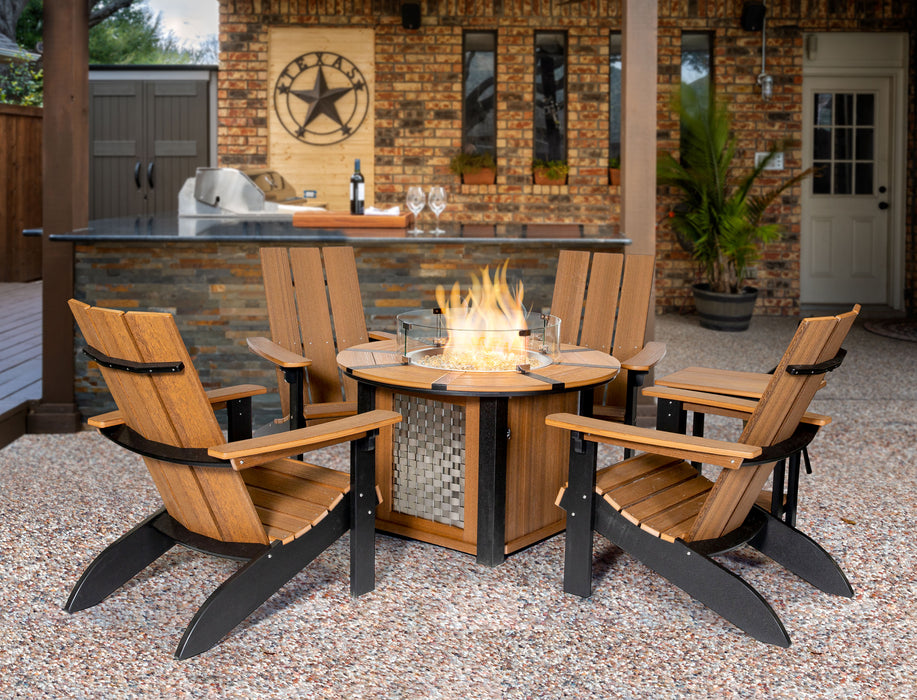 Royal Lifestyle 6 Piece Furniture Set — Firepit, 4 Chairs, and Side Table