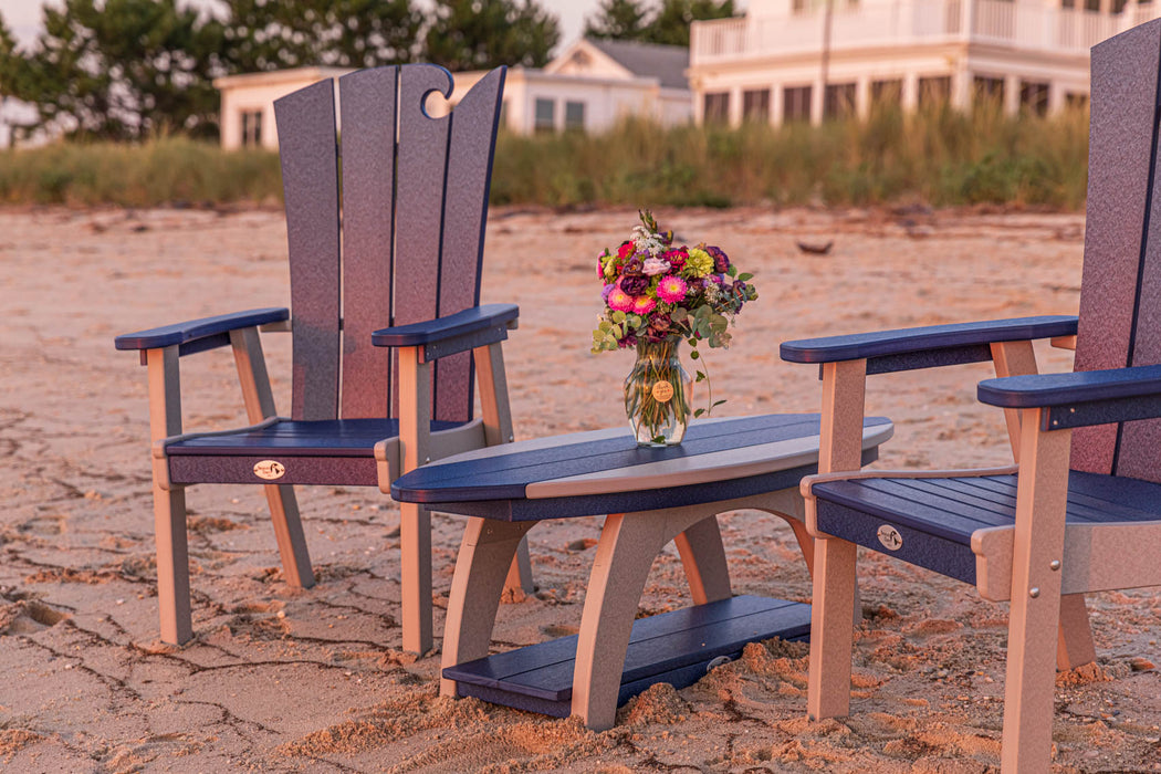 Amish-Made SurfAira Collection Surfboard-Shaped Coffee Table