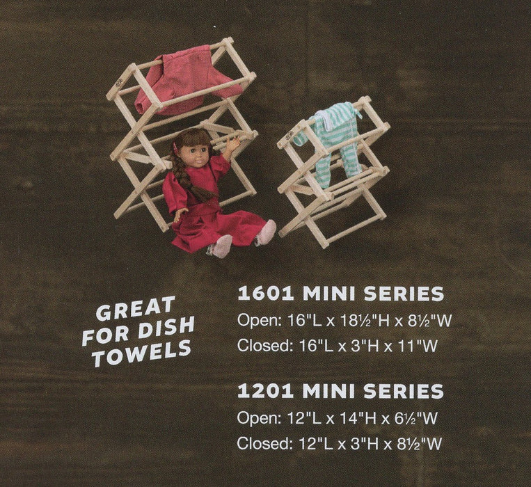 Amish Clothes Drying Rack - Folding Rack that easily Expands for hanging damp or wet clothes