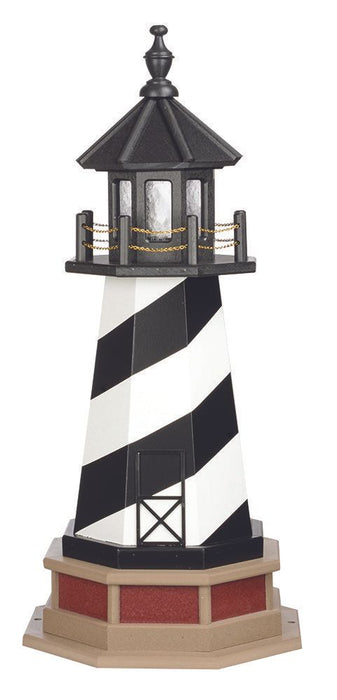 Octagonal Amish-Made Hybrid (Wood/Poly) Cape Hatteras, NC Replica Lighthouses