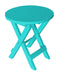 A&L Furniture Poly Round Folding Bistro Table, Aruba Blue