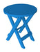 A&L Furniture Poly Round Folding Bistro Table, Blue