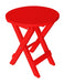 A&L Furniture Poly Round Folding Bistro Table, Bright Red