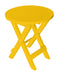 A&L Furniture Poly Round Folding Bistro Table, Lemon Yellow