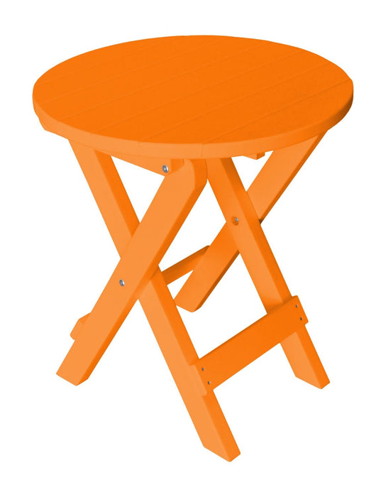 A&L Furniture Poly Round Folding Bistro Table, Orange