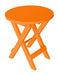 A&L Furniture Poly Round Folding Bistro Table, Orange