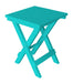 A&L Furniture Poly Square Folding Bistro Table, Aruba Blue