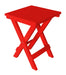 A&L Furniture Poly Square Folding Bistro Table, Bright Red