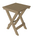 A&L Furniture Poly Square Folding Bistro Table, Weathered Wood