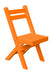 A&L Furniture Amish-Made Poly Coronado Folding Bistro Chair, Orange