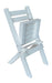 A&L Furniture Amish-Made Poly Coronado Folding Bistro Chair, Partially Folded