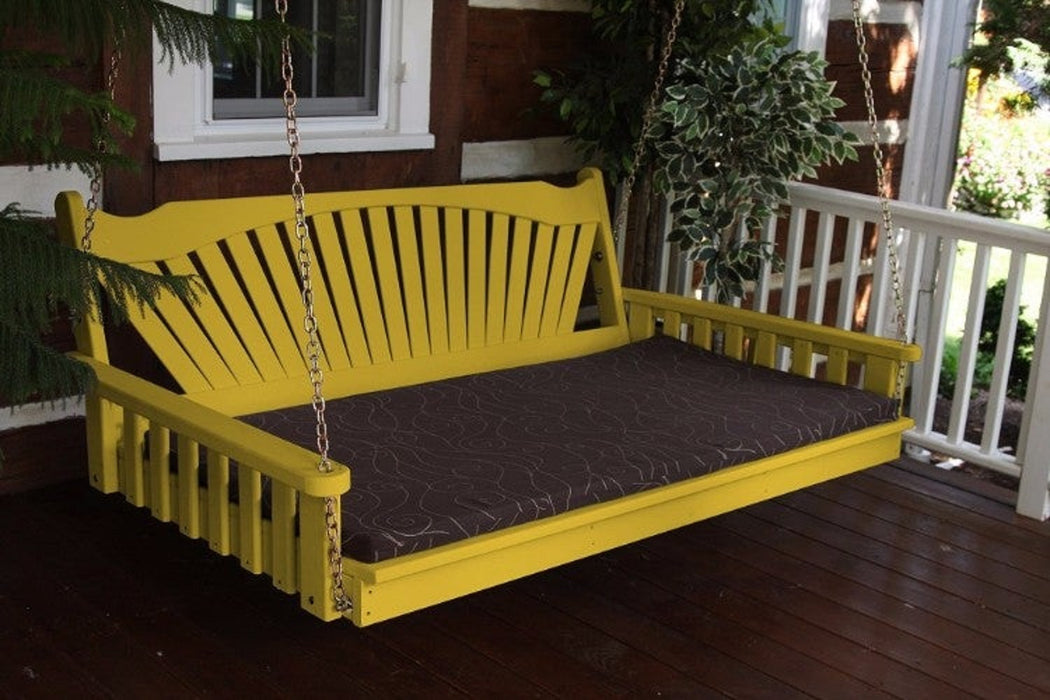 A&L Furniture Co. Amish-Made Pine Fanback Swing Beds