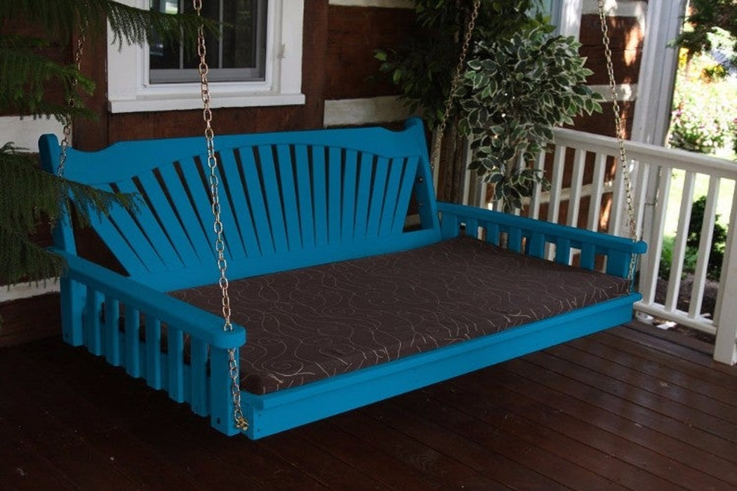 A&L Furniture Co. Amish-Made Pine Fanback Swing Beds