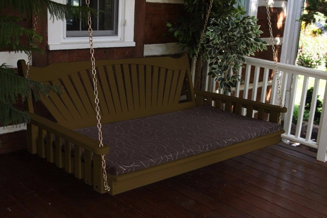 A&L Furniture Co. Amish-Made Pine Fanback Swing Beds