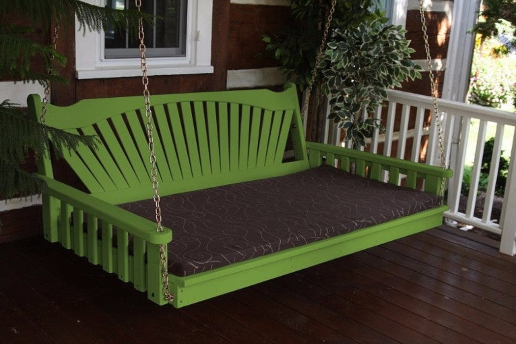 A&L Furniture Co. Amish-Made Pine Fanback Swing Beds