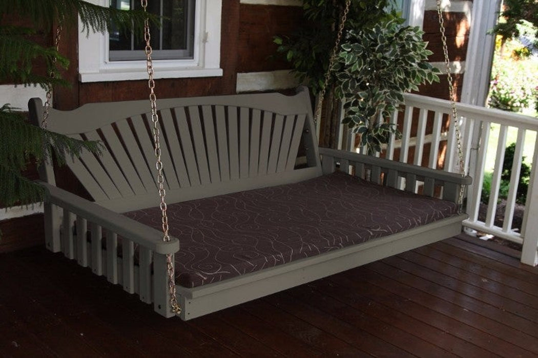 A&L Furniture Co. Amish-Made Pine Fanback Swing Beds