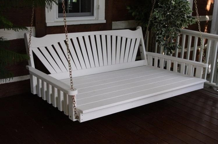 A&L Furniture Co. Amish-Made Pine Fanback Swing Beds