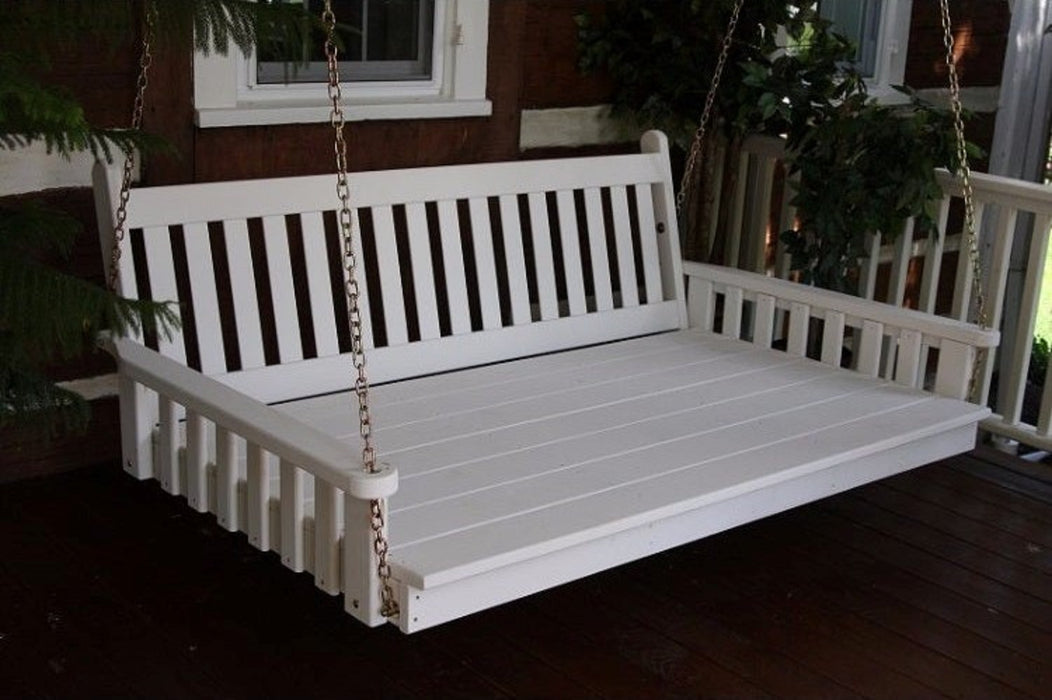 A&L Furniture Co. Amish-Made Pine Traditional English Swing Beds