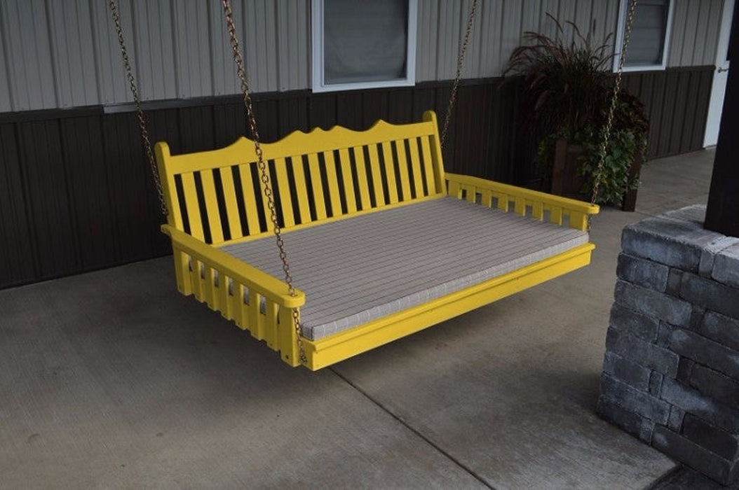 A&L Furniture Co. Amish-Made Pine Royal English Swing Beds