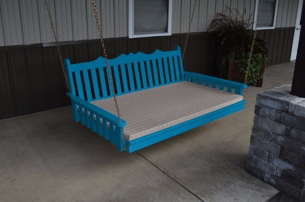 A&L Furniture Co. Amish-Made Pine Royal English Swing Beds