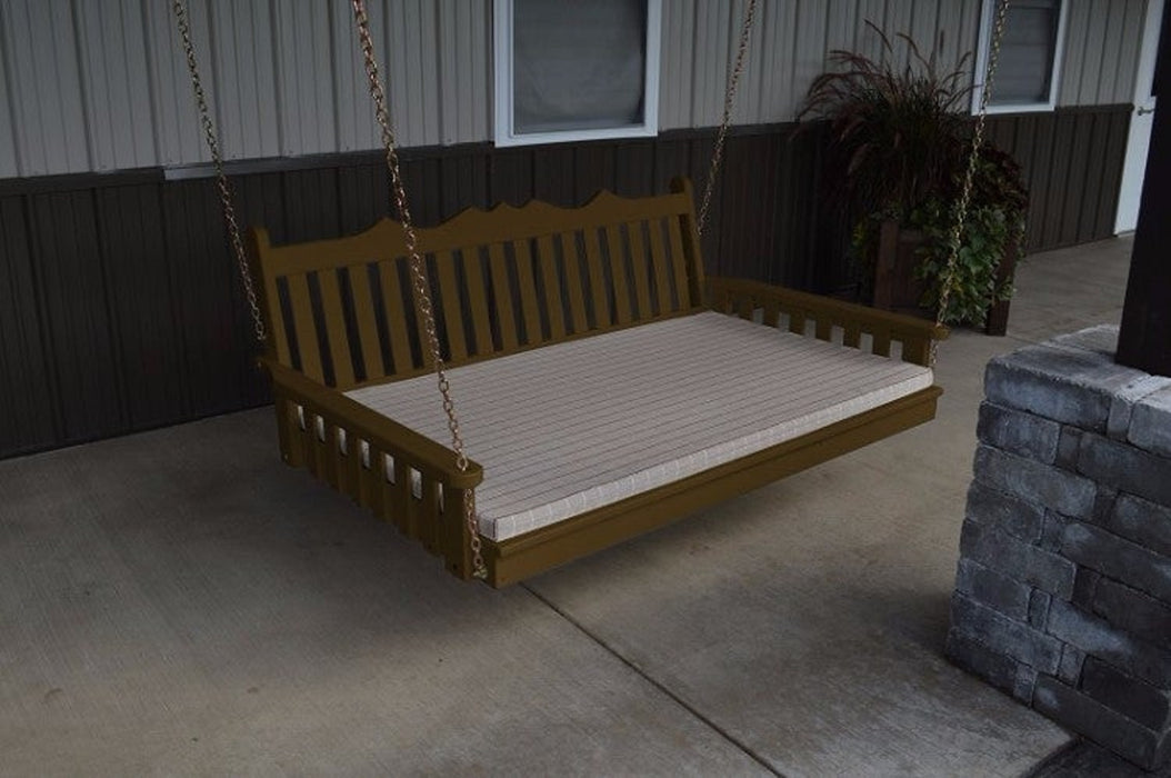 A&L Furniture Co. Amish-Made Pine Royal English Swing Beds