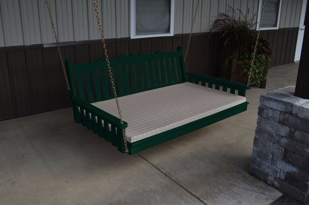 A&L Furniture Co. Amish-Made Pine Royal English Swing Beds
