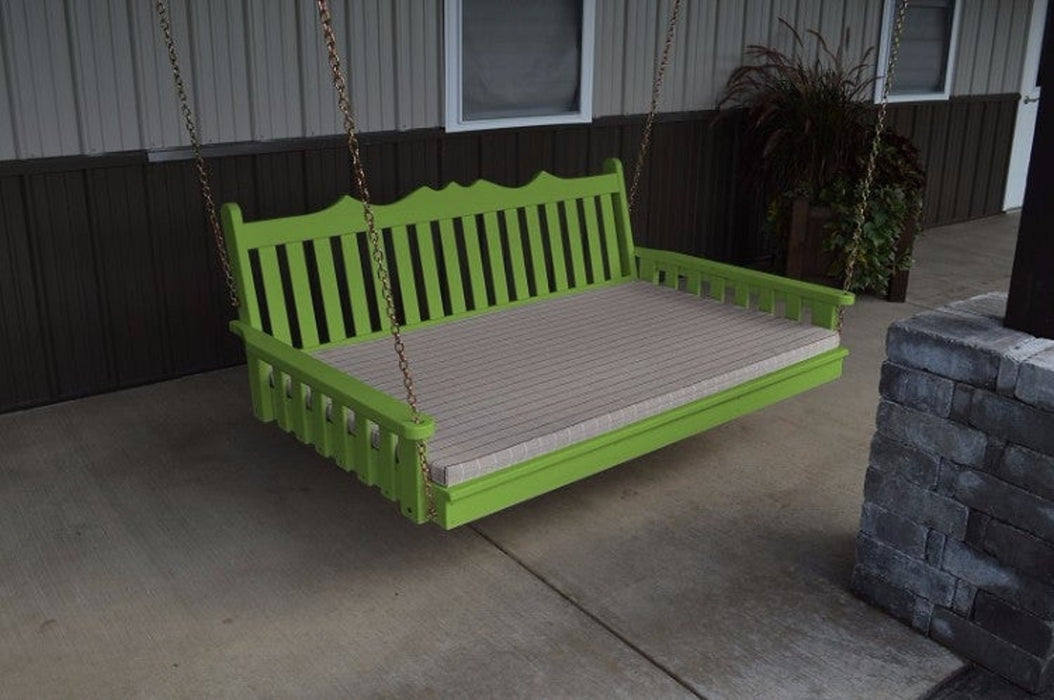 A&L Furniture Co. Amish-Made Pine Royal English Swing Beds