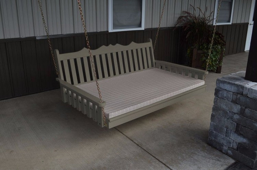 A&L Furniture Co. Amish-Made Pine Royal English Swing Beds