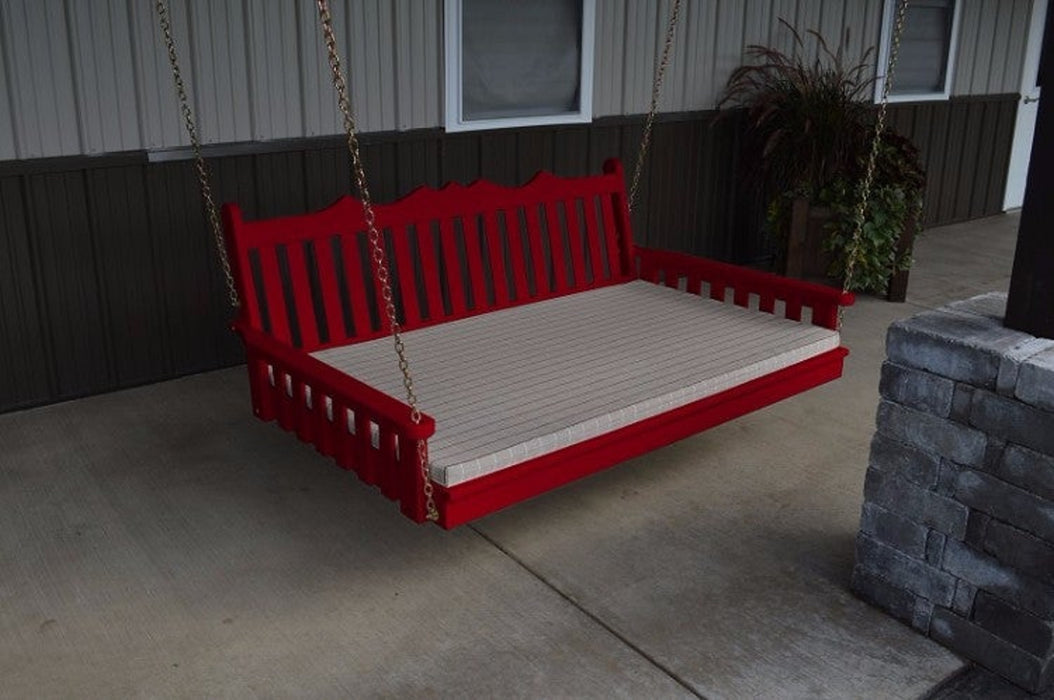 A&L Furniture Co. Amish-Made Pine Royal English Swing Beds