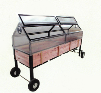 Harmony Acres Raised Bed Greenhouse Covers and Wheel Kits