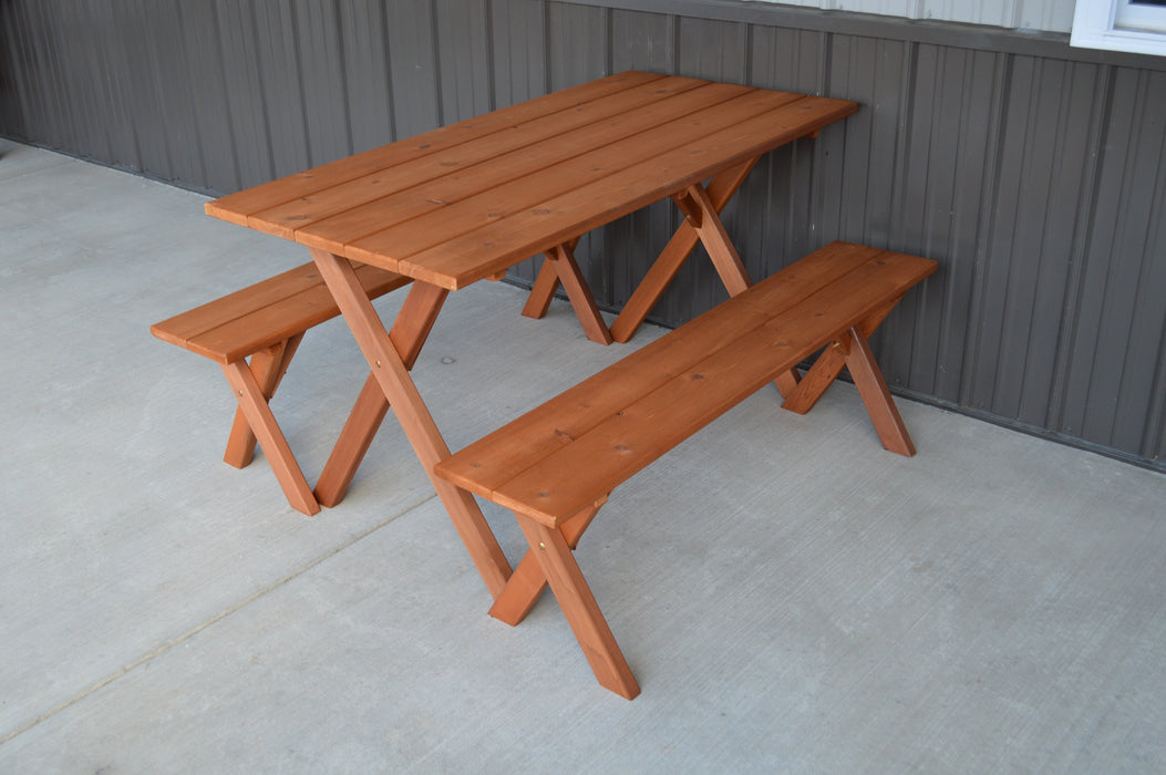 A&L Furniture Co. 5' Amish-Made Cedar Economy Picnic Table