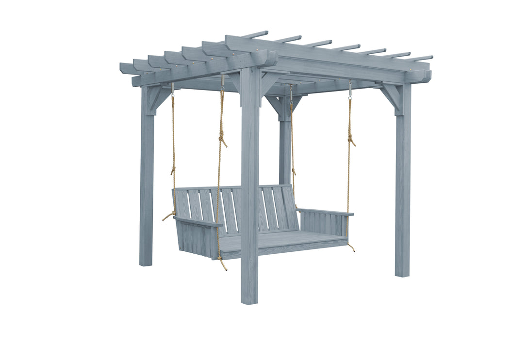 A&L Furniture Co. Amish-Made Bradford Pergola with Wingate Swingbed