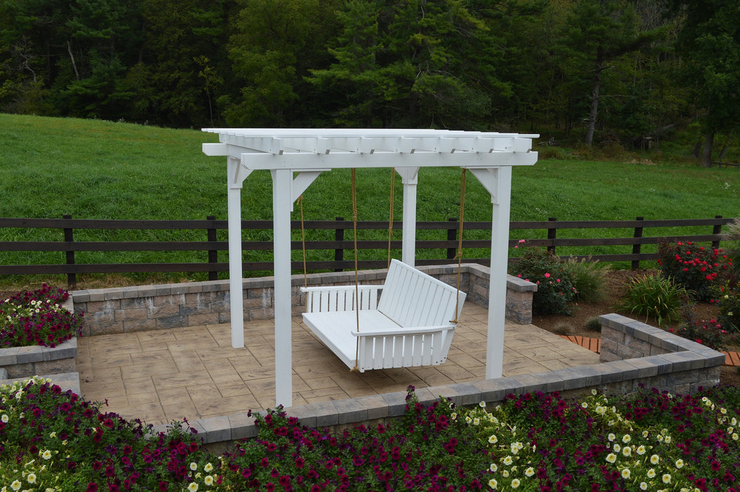 A&L Furniture Co. Amish-Made Bradford Pergola with Wingate Swingbed