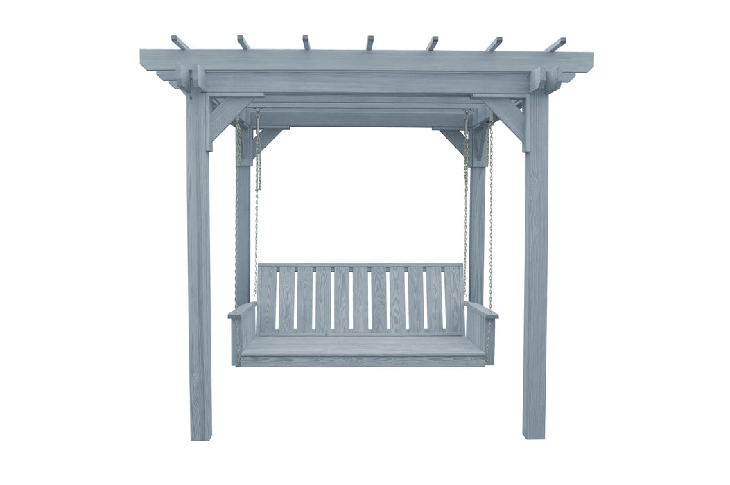 A&L Furniture Co. Amish-Made Bradford Pergola with Wingate Swingbed