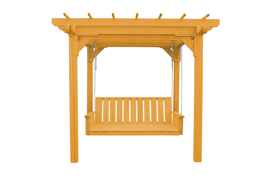 A&L Furniture Co. Amish-Made Bradford Pergola with Wingate Swingbed