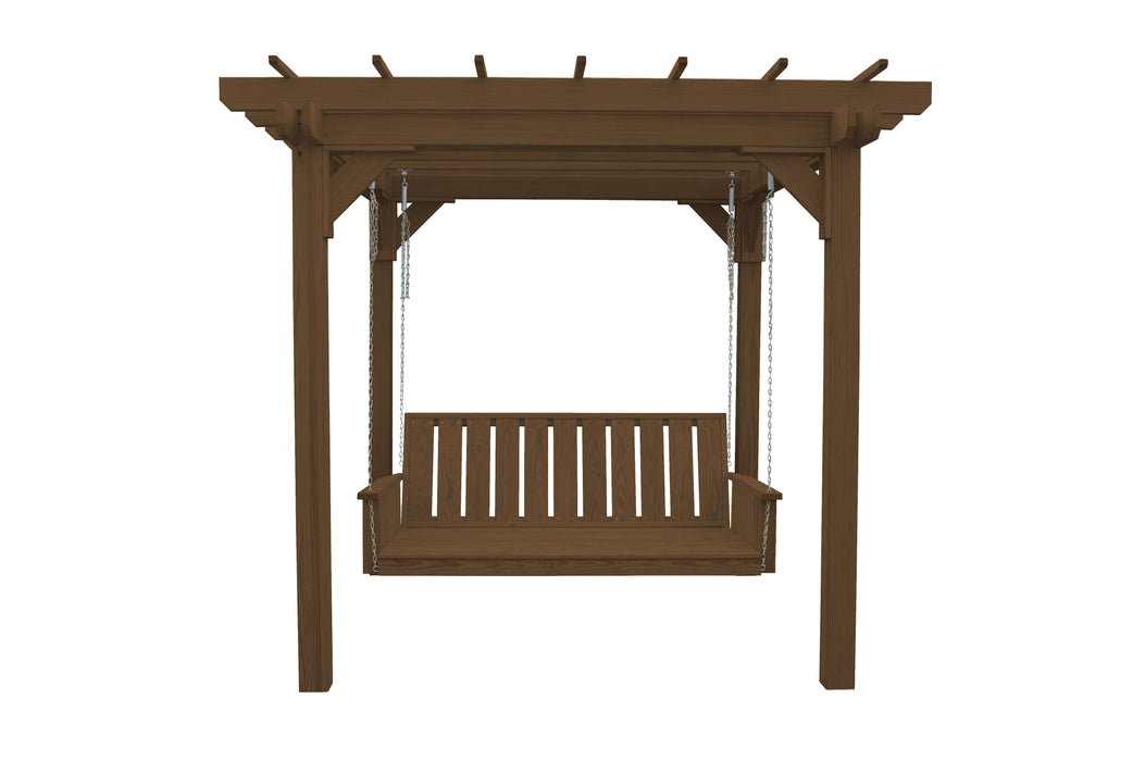 A&L Furniture Co. Amish-Made Bradford Pergola with Wingate Swingbed