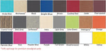 Color options for Amish-Made Replacement Tops for Poly Octagonal Lighthouses