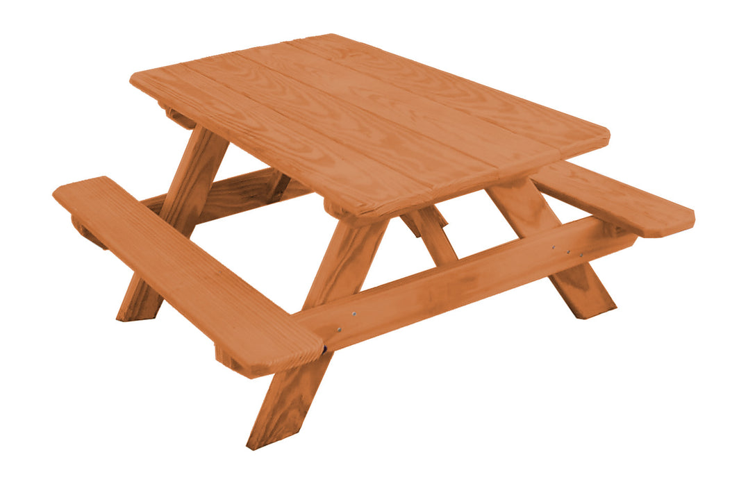 A&L Furniture Co. 4' Amish-Made Pressure-Treated Pine Kids Picnic Table