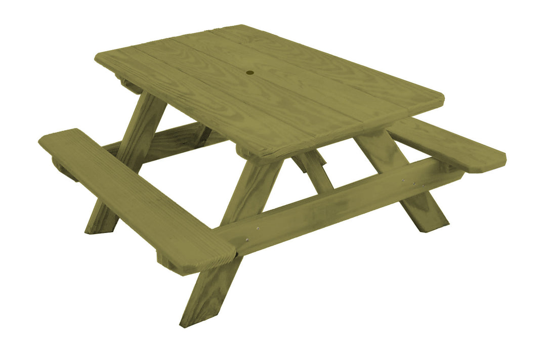 A&L Furniture Co. 4' Amish-Made Pressure-Treated Pine Kids Picnic Table