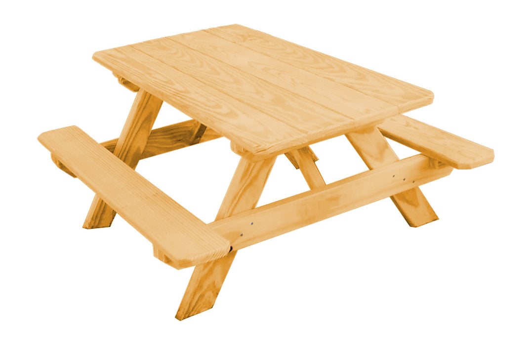 A&L Furniture Co. 4' Amish-Made Pressure-Treated Pine Kids Picnic Table