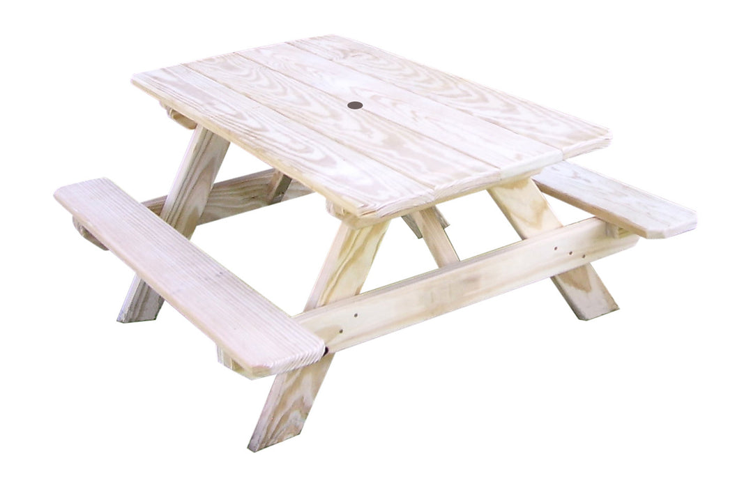 A&L Furniture Co. 4' Amish-Made Pressure-Treated Pine Kids Picnic Table