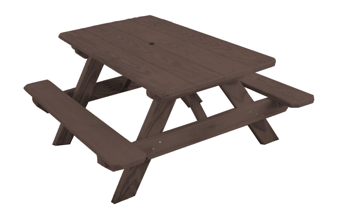 A&L Furniture Co. 4' Amish-Made Pressure-Treated Pine Kids Picnic Table