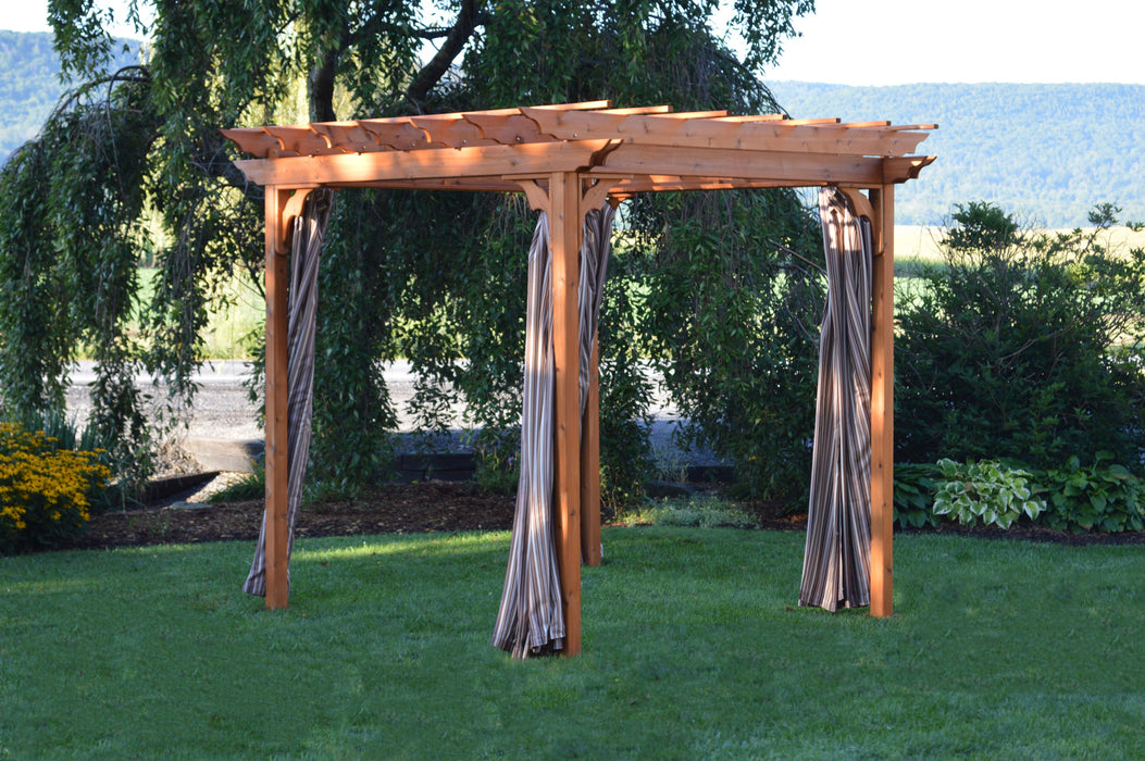 A&L Furniture Co. Weather-Resistant Acrylic Pergola Curtains, Hooks Included