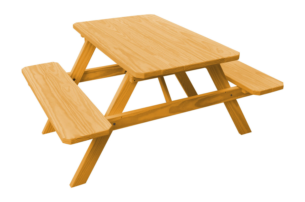 A&L Furniture Co. Amish-Made Pressure-Treated Pine Picnic Tables with Attached Benches