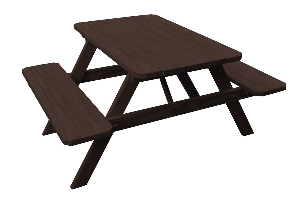 A&L Furniture Co. Amish-Made Pressure-Treated Pine Picnic Tables with Attached Benches