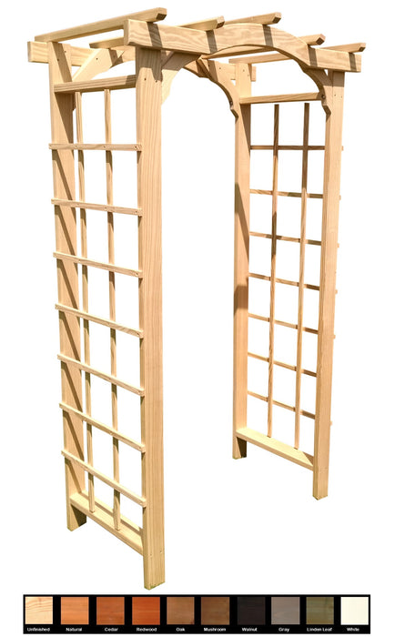 Amish-Made Small Pine Arbors - Available In 2 Sizes and 2 Styles