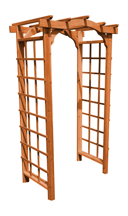 Amish-Made Small Cedar Arbors - Available In 2 Sizes and 2 Styles