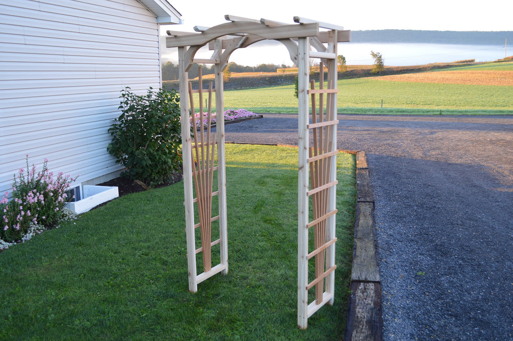 Amish-Made Small Cedar Arbors - Available In 2 Sizes and 2 Styles