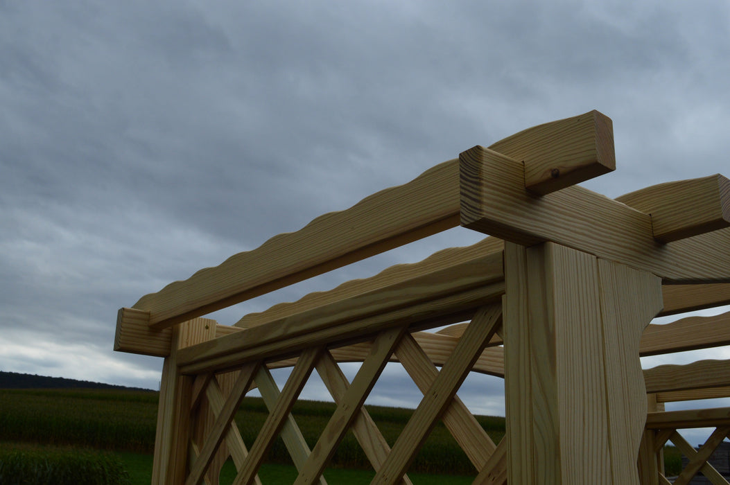 Amish-Made 5' Pine Arbor - Available in 4 Styles, 10 Colors
